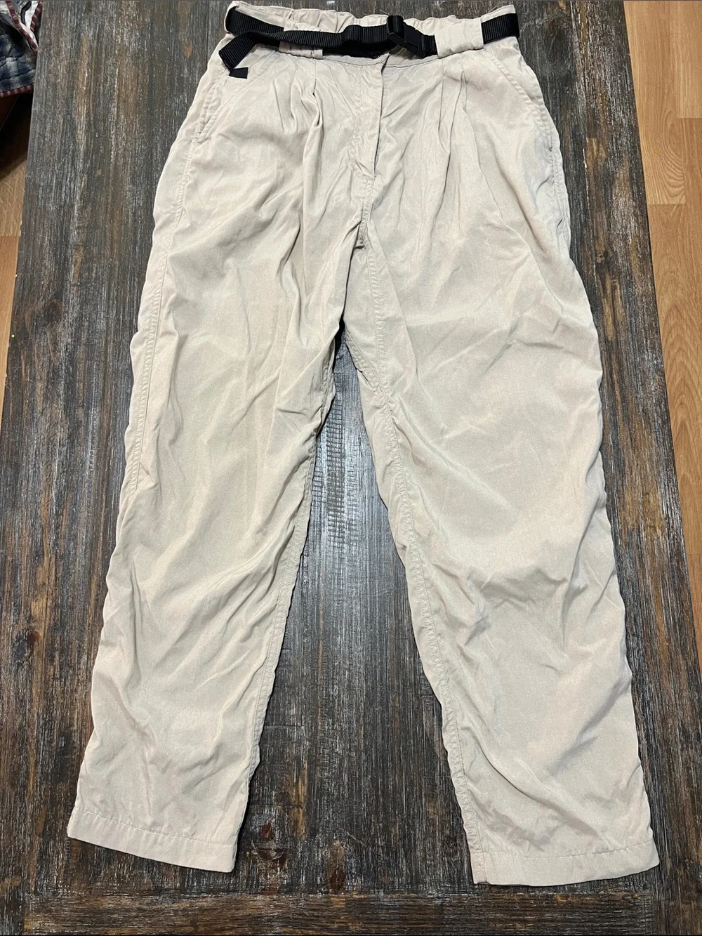 The North Face Men's Light Beige Relaxed Chinos with Webbing Belt